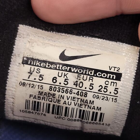 Nike Lunarglide 7 Athletic Running Shoe Mens Size 7.5 803566-408 Blue White - Picture 9 of 9